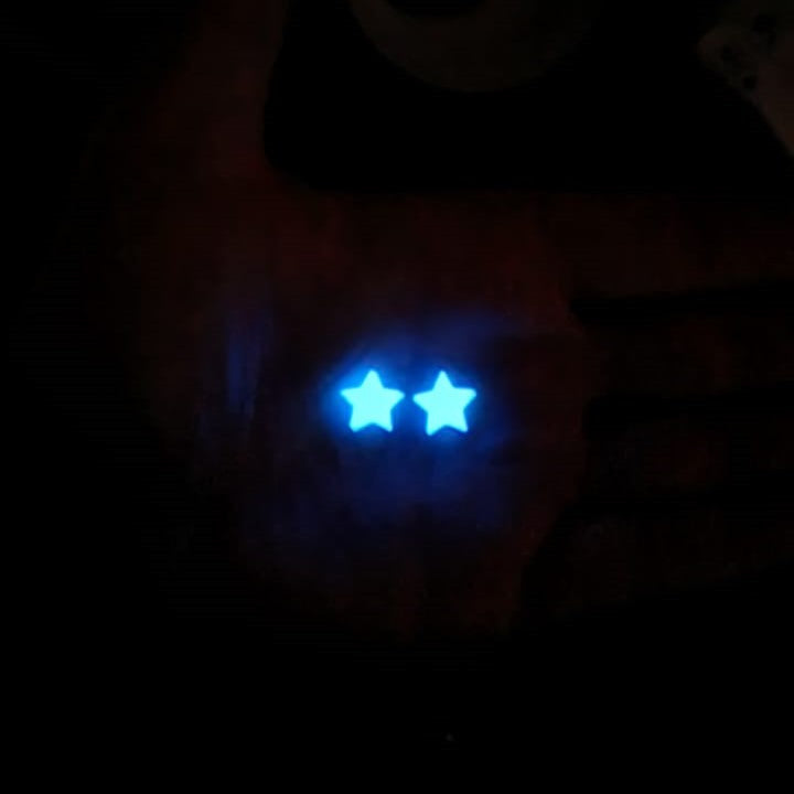 Glow In The Dark Star Stud Earrings