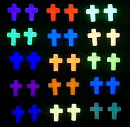 Cross Stud Earrings Glow In The Dark 15 Amazing Colour Combinations