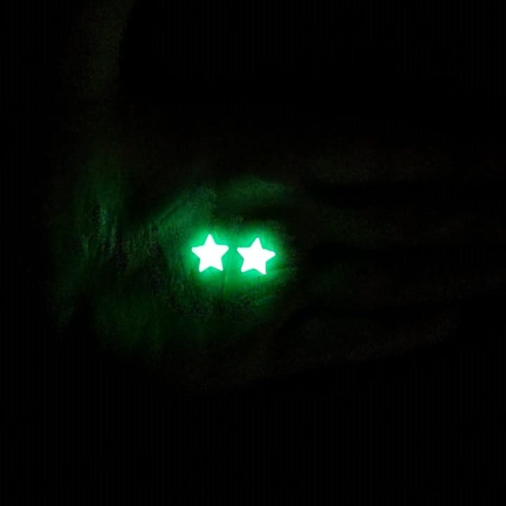 Glow In The Dark Star Stud Earrings