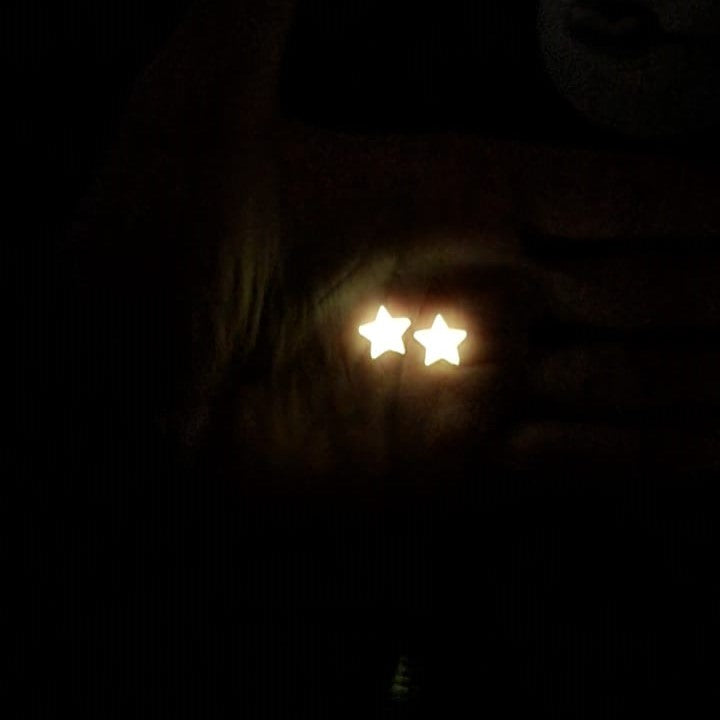 Glow In The Dark Star Stud Earrings