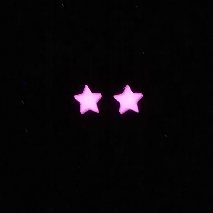 Glow In The Dark Star Stud Earrings