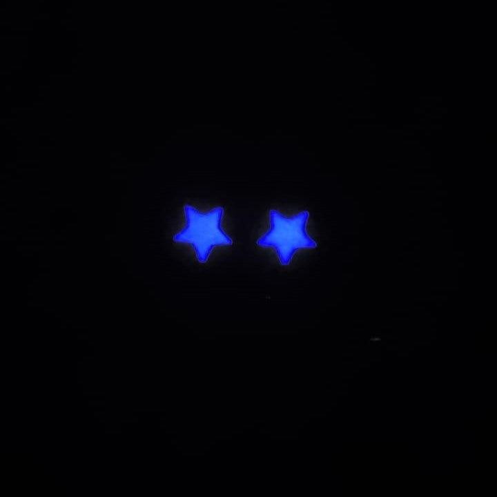 Glow In The Dark Star Stud Earrings