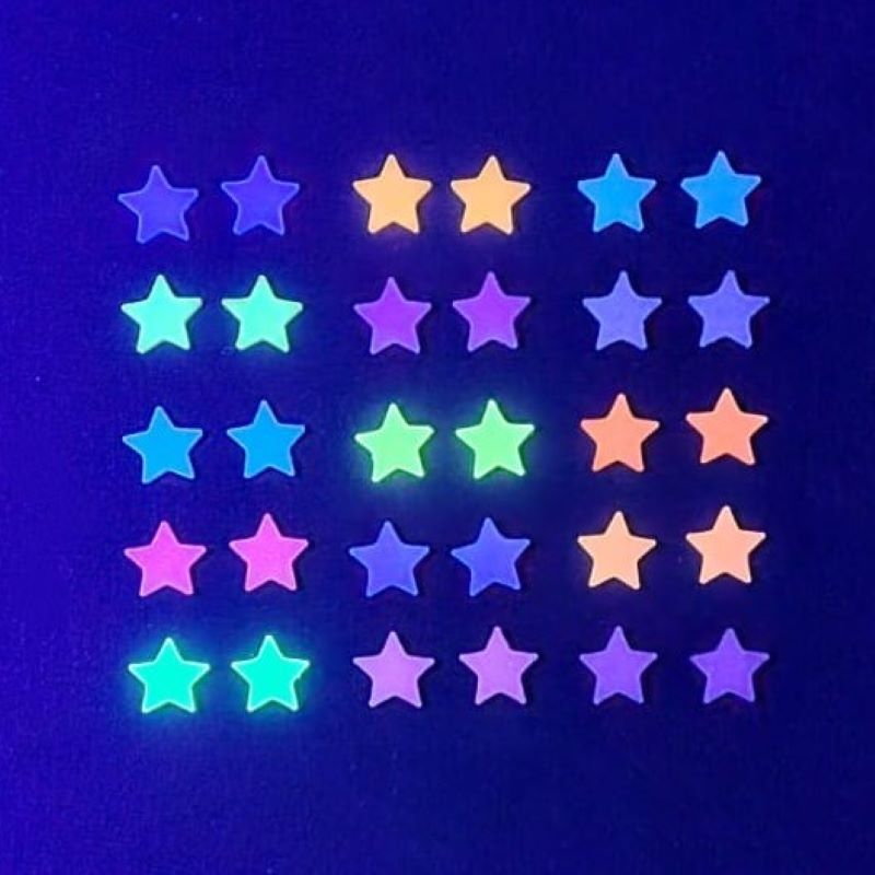 Glow In The Dark Star Stud Earrings