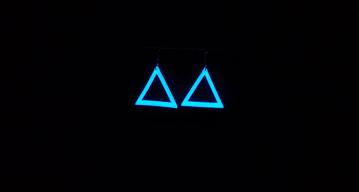 Triangle Hook Earrings Glow In Dark