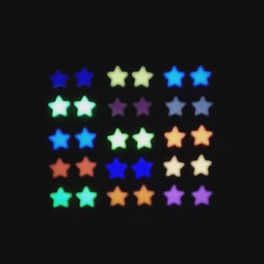 Glow In The Dark Star Stud Earrings