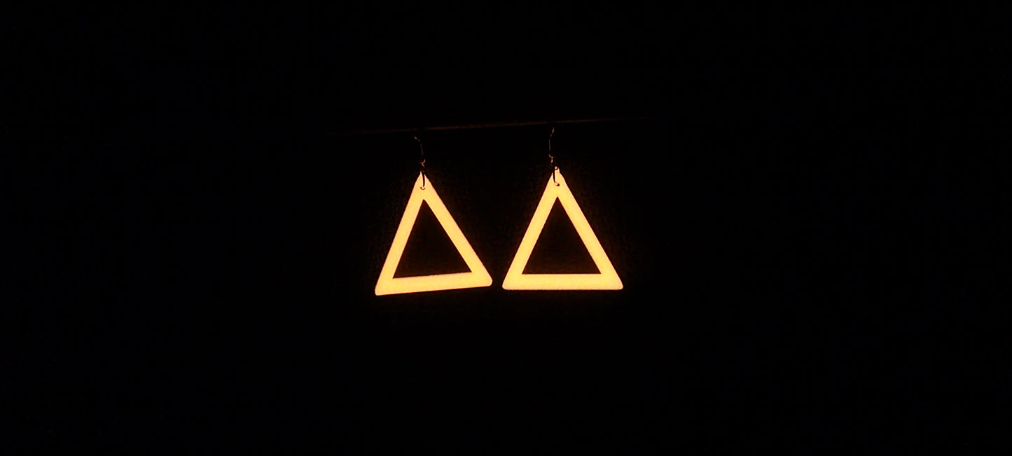 Triangle Hook Earrings Glow In Dark