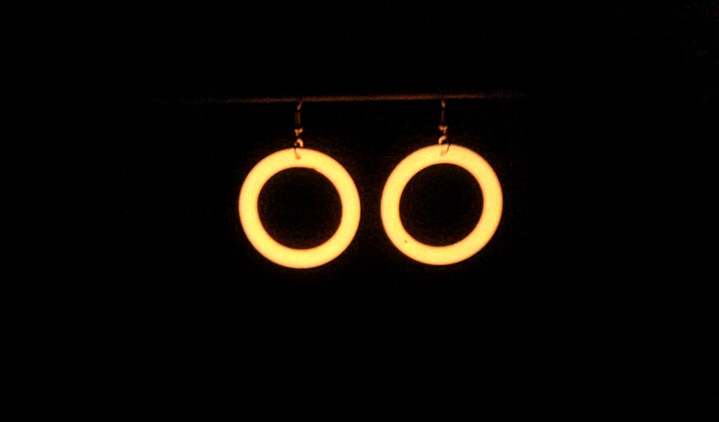 Circle Hoop Earrings Glow In The Dark