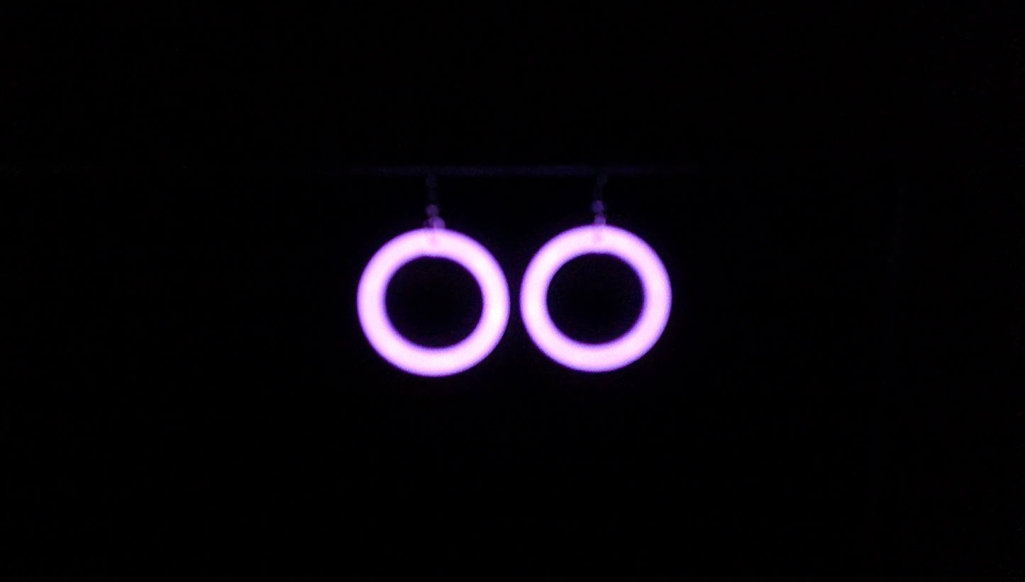 Circle Hoop Earrings Glow In The Dark