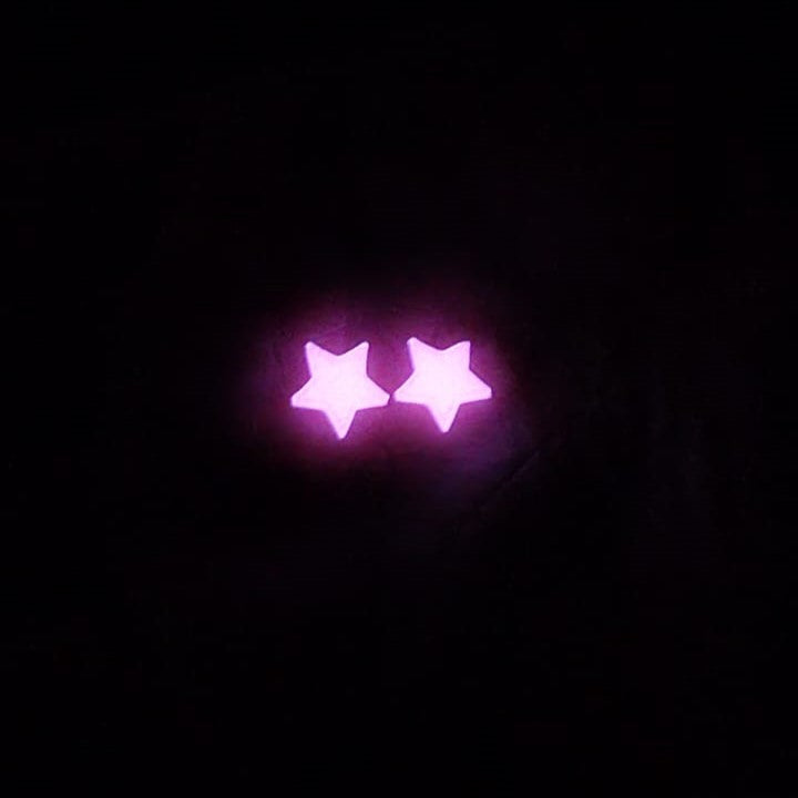 Glow In The Dark Star Stud Earrings