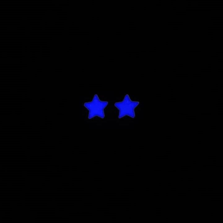 Glow In The Dark Star Stud Earrings