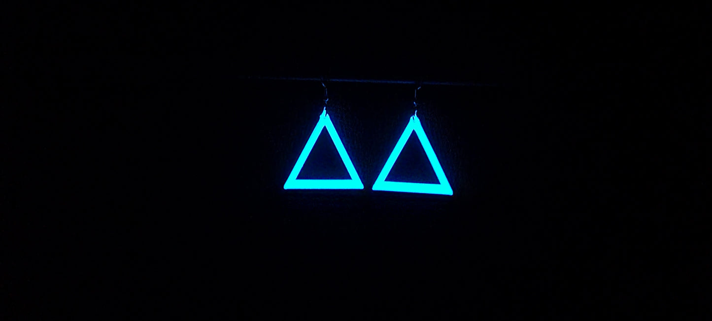 Triangle Hook Earrings Glow In Dark